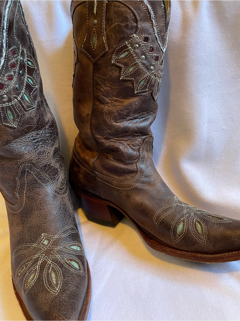 Tony Lama Leather Cowgirl Boots! - Picture 4 of 15